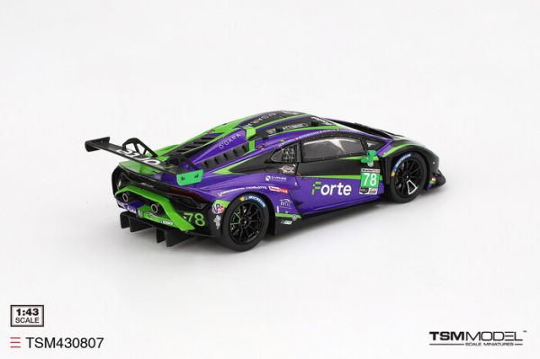 TSM MODEL 1/43 藍寶堅尼 Lamborghini Huracán GT3 EVO2 #78 Forte Racing 2024 IMSA Daytona 24 Hrs TSM430807 TSM MODEL 1/43 藍寶堅尼 Lamborghini Huracán GT3 EVO2 #78 Forte Racing 2024 IMSA Daytona 24 Hrs TSM430807