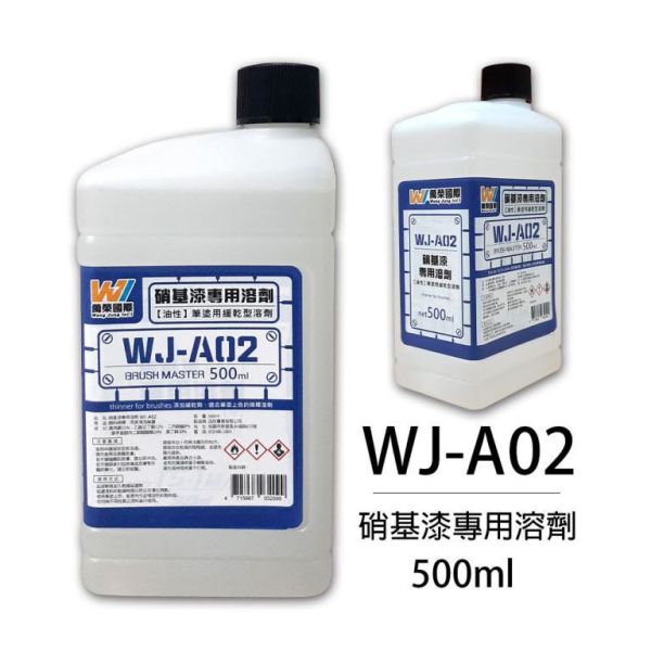 Wang Jung WJ-A02 硝基漆專用溶劑(中) 500ml Wang,Jung,WJ-A02,硝基漆專用溶劑,(中), 500ml,