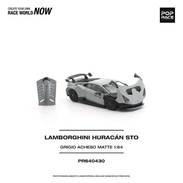 (預購) POP RACE 1/64 藍寶堅尼 LAMBORGHINI HURACAN STO GRIGIO ACHESO MATTE PR640430 20260512 POP RACE 1/64 藍寶堅尼 LAMBORGHINI HURACAN STO GRIGIO ACHESO MATTE PR640430