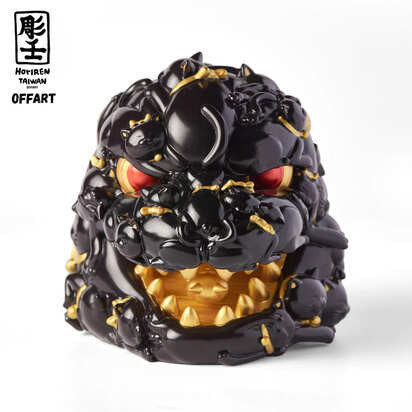 OFFART X 雕壬 百貓紅蓮 招財頭雕 墨金版 OFFART X 雕壬 百貓紅蓮 招財頭雕 墨金版