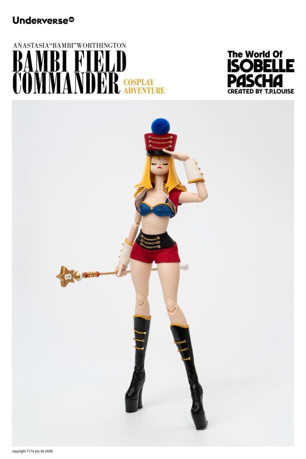 (預購) Underverse 1/6 伊莎貝爾‧帕夏系列 Cosplay系列 軍樂指揮官斑比 可動完成品 UV202615-1 20260903 Underverse 1/6 伊莎貝爾‧帕夏系列 Cosplay系列 軍樂指揮官斑比 可動完成品 UV202615-1