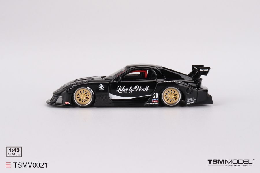 TSM MODEL 1/43 馬自達 MAZDA RX-7 LB-Super Silhouette  Liberty Walk 自由步行 黑色 TSM MODEL 1/43 馬自達 MAZDA RX-7 LB-Super Silhouette  Liberty Walk 自由步行 黑色