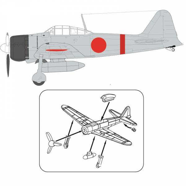 1/700 艦載機 零戰21 九九艦爆 九七艦攻 二式艦偵 FUJIMI 特204 日本海軍 戰時前期 富士美 組裝模型 FUJIMI,1/700,FH,全艦底,戰艦,蝕刻片,長門,富士美,大和,赤城,航空母艦,天城,雲龍,艦載機,戰時前期,零戰21,九九艦爆,九七艦攻,二式艦偵,