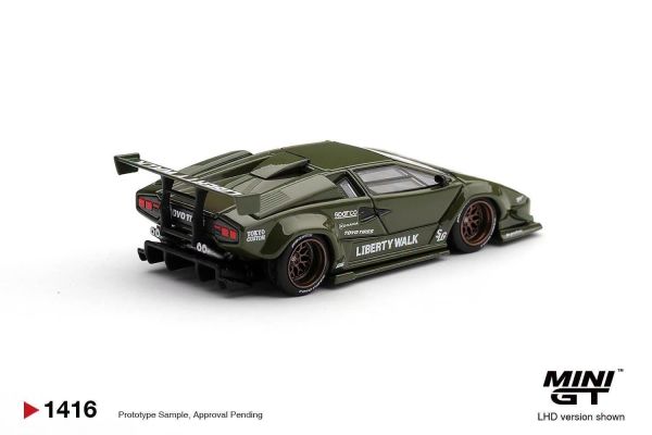 (預購) [吊卡版] [盒裝版] MINIGT 1/64 藍寶堅尼 Lamborghini Countach LB-WORKS Army Green  分別販售 20261022 [吊卡版] [盒裝版] MINIGT 1/64 藍寶堅尼 Lamborghini Countach LB-WORKS Army Green  分別販售