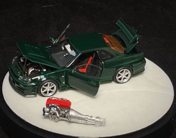 PGM 1/64 日產 Nissan GT-R R34 Z-TUNE British Green 英國綠標準版&豪華版 分別販售 PGM 1/64 日產 Nissan GT-R R34 Z-TUNE British Green 英國綠標準版&豪華版 分別販售