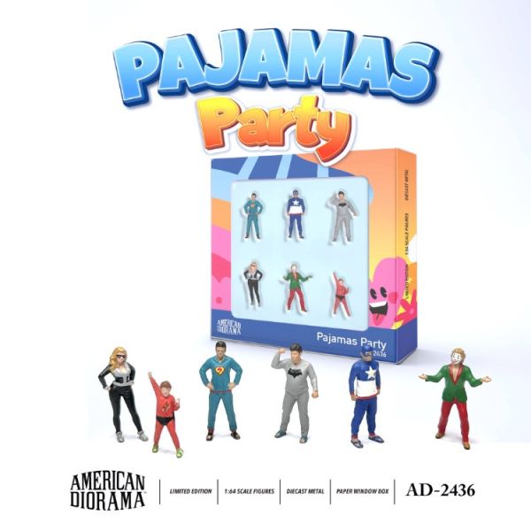(預購) American Diorama OST 1/64 Figure Set: Pajamas Party AD-2436 20251203 American Diorama OST 1/64 Figure Set: Pajamas Party AD-2436