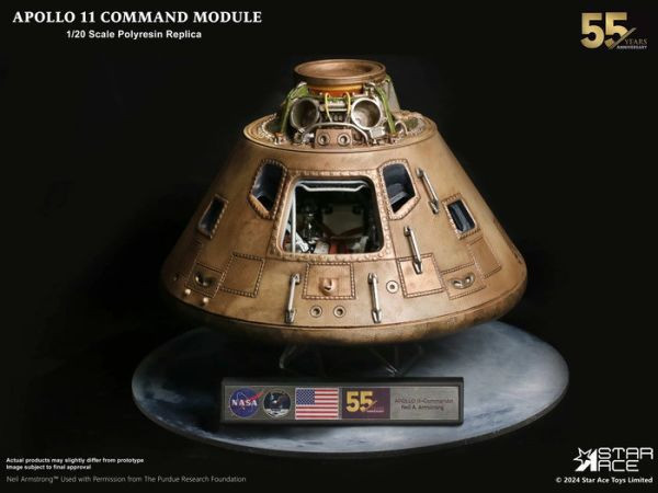 [豪華版] Star Ace Toys 1/20 NASA 阿波羅11號 登月 指揮艙 哥倫比亞號 美國太空總署 Command module Columbia CM-107 含月球底座&支架 [豪華版] Star Ace Toys 1/20 NASA 阿波羅11號 登月 指揮艙 哥倫比亞號 美國太空總署 Command module Columbia CM-107 含月球底座&支架