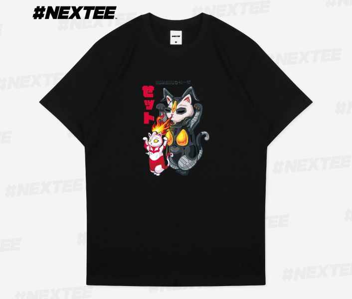 NEXTee KONEKO 宇宙喵獸 塞特 短袖T恤 白色＆黑色 NEXTee KONEKO 宇宙喵獸 塞特 短袖T恤 白色＆黑色