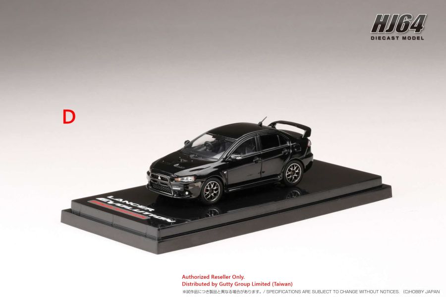 Hobby JAPAN 1/64 三菱 Mitsubishi Lancer Evolution X Final Edition EVO十代最終版 幻珍珠黑 Hobby JAPAN 1/64 三菱 Mitsubishi Lancer Evolution X Final Edition EVO十代最終版 幻珍珠黑