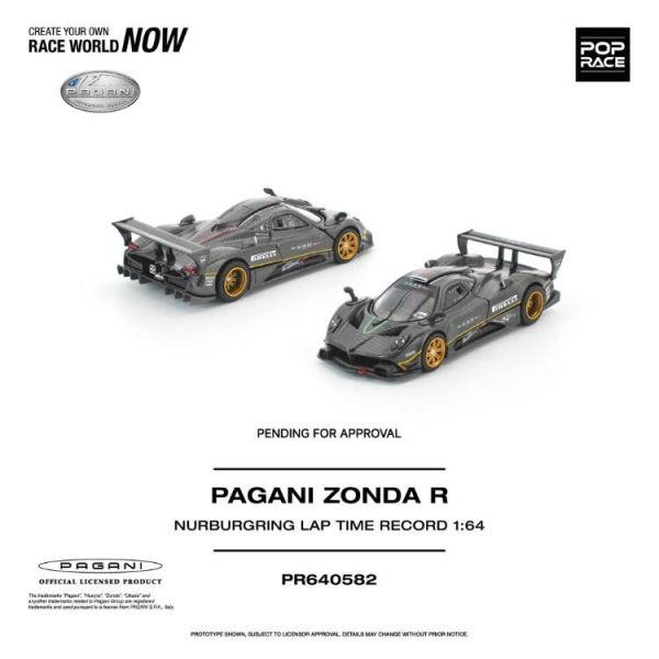 (預購) POP RACE 1/64 帕加尼 PAGANI ZONDA R NURBURGRING LAP TIME RECORD PR640582 20260709 POP RACE 1/64 帕加尼 PAGANI ZONDA R NURBURGRING LAP TIME RECORD PR640582