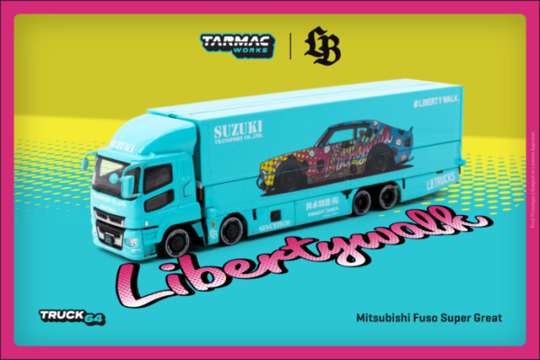 TARMAC WORKS 1/64 LBWK 自由之步 鈴木物流 三菱 Mitsubishi Fuso Super Great LB-TRUCKS T64T-TL001-LBS TARMAC WORKS 1/64 LBWK 自由之步 鈴木物流 三菱 Mitsubishi Fuso Super Great LB-TRUCKS T64T-TL001-LBS