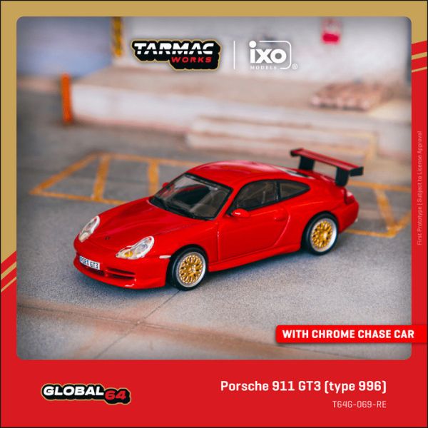 TARMAC WORKS 1/64 保時捷 Porsche 911 GT3 (type 996) Red T64G-069-RE TARMAC WORKS 1/64 保時捷 Porsche 911 GT3 (type 996) Red T64G-069-RE