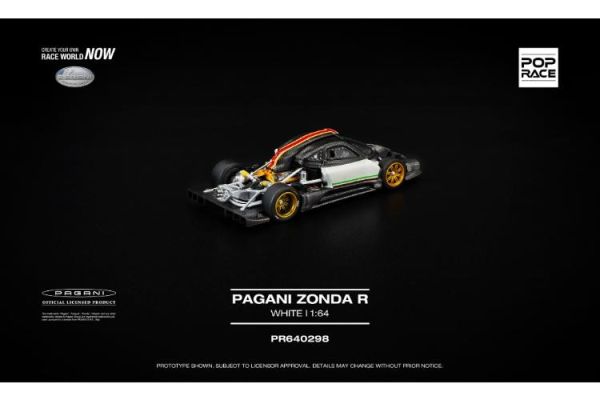 (預購) POP RACE 1/64 帕加尼 PAGANI ZONDA R WHITE PR640298 20260312 POP RACE 1/64 帕加尼 PAGANI ZONDA R WHITE PR640298