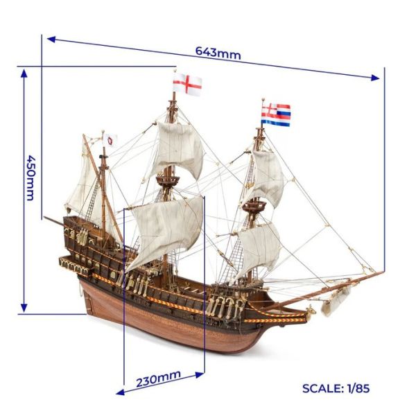 [難度:易] 西班牙OcCre奧克爾 | 金鹿號 (Golden Hind) 組裝模型 [難度:易] 西班牙OcCre奧克爾 | 金鹿號 (Golden Hind) 組裝模型