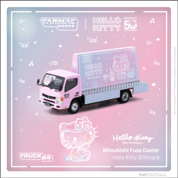 TARMAC WORKS 1/64 三菱 Mitsubishi Fuso Canter Hello Kitty Billboard TARMAC WORKS 1/64 三菱 Mitsubishi Fuso Canter Hello Kitty Billboard