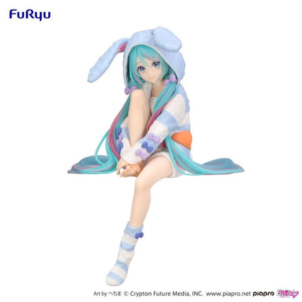 Furyu 景品 初音未來 Miku 泡麵蓋公仔 藍色兔耳連帽睡衣Ver 2508 Furyu 景品 初音未來 Miku 泡麵蓋公仔 藍色兔耳連帽睡衣Ver