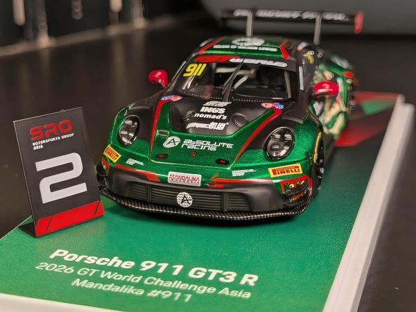 (預購) Almost Real 1/64 保時捷 Porsche 911 GT3 R 2026 GT WORLD Challenge Asia Mandalika # 911 20260914 Almost Real 1/64 保時捷 Porsche 911 GT3 R 2026 GT WORLD Challenge Asia Mandalika # 911