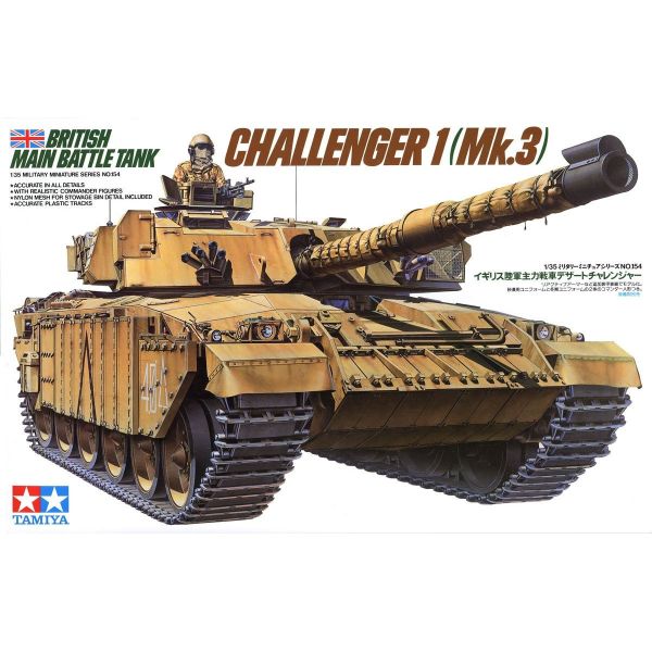 TAMIYA 田宮模型 35154 1/35 英國 CHALLENGER 1 MK.3 組裝模型 TAMIYA 田宮模型 35154 軍事模型 1/35 英國 CHALLENGER 1 MK.3 組裝模型