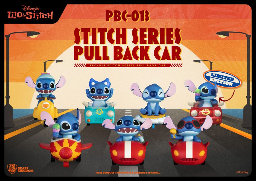 迪士尼 史迪奇系列迴力車 盲盒套組 PBC013  一中盒隨機6入販售  迪士尼,史迪奇系列迴力車,盲盒套組,PBC013, 一中盒6入販售,