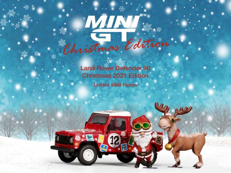 MINIGT 1/64 LandRover Defender90 皮卡車 聖誕節2021 右駕 MINIGT,1/64,LandRover Defender90,皮卡車,聖誕節,2021,右駕,