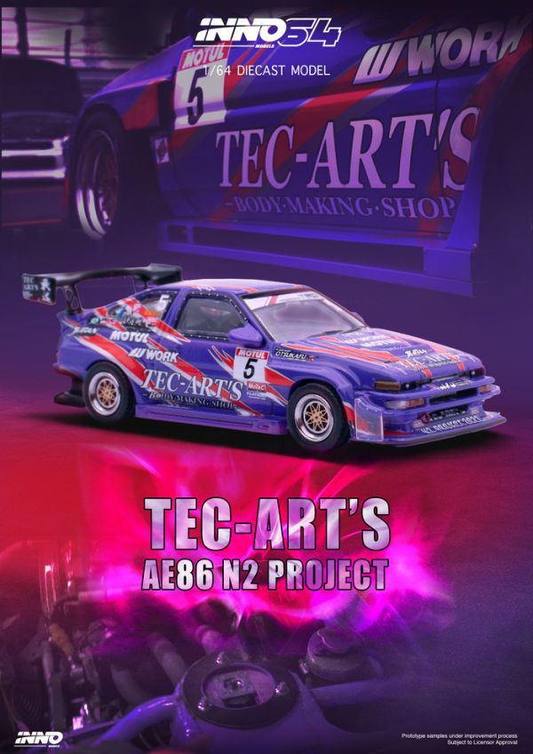 INNO64 1/64 豐田 TOYOTA SPRINTER TRUENO AE86 N2 PROJECT BY Tec-Art's IN64-AE86N2-TECART INNO64 1/64 豐田 TOYOTA SPRINTER TRUENO AE86 N2 PROJECT BY Tec-Art's IN64-AE86N2-TECART