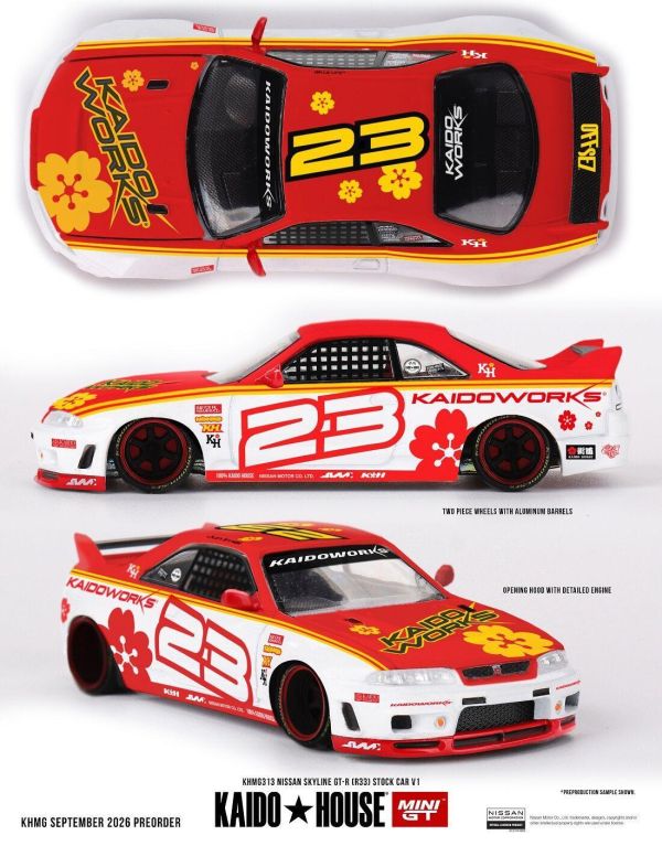 (預購) KAIDO HOUSE 1/64 日產 Nissan Skyline GT-R (R33) Kaido Stock Car V1 KHMG313 20260917 KAIDO HOUSE 1/64 日產 Nissan Skyline GT-R (R33) Kaido Stock Car V1 KHMG313