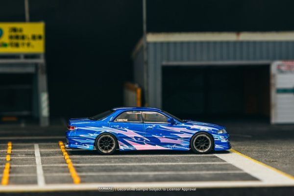 TARMAC WORKS 1/64 豐田 VERTEX Toyota Mark II JZX100 Blue Metallic T64G-024-BL TARMAC WORKS 1/64 豐田 VERTEX Toyota Mark II JZX100 Blue Metallic T64G-024-BL