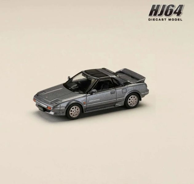 Hobby JAPAN 1/64 豐田 Toyota MR2 1600G-LIMITED SUPER CHARGER 1988 T型天窗 金屬灰 Hobby JAPAN 1/64 豐田 Toyota MR2 1600G-LIMITED SUPER CHARGER 1988 T型天窗 金屬灰