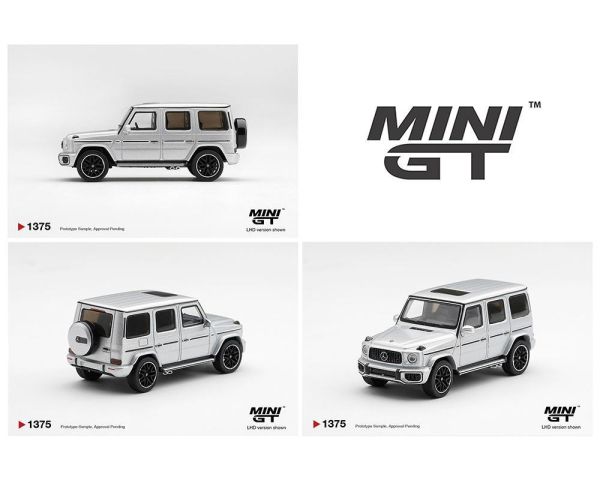 (預購) [吊卡版] MINIGT 1/64 賓士 Mercedes-AMG G 63 Silver Metallic LHD MGT01375-BL 20260910 [吊卡版] MINIGT 1/64 賓士 Mercedes-AMG G 63 Silver Metallic LHD MGT01375-BL