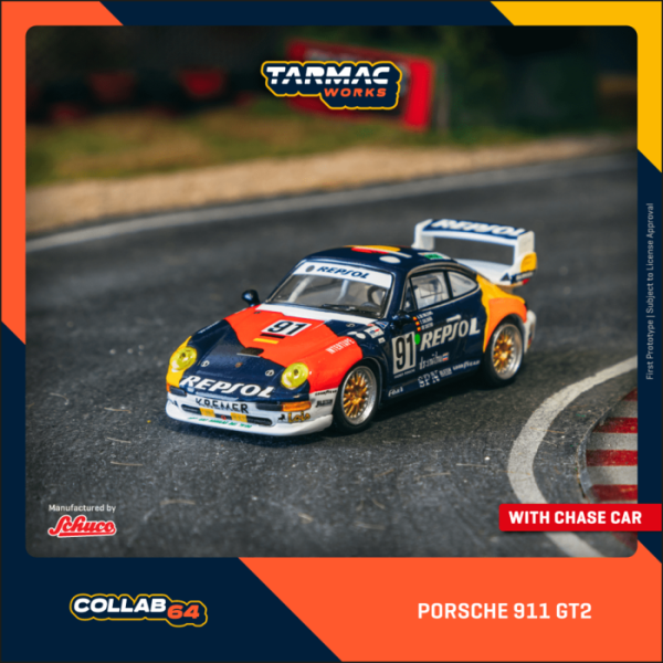 TARMAC WORKS 1/64 保時捷 Porsche 911 GT2 24h LE MANS 1995 # 91 T64S-004-REP TARMAC WORKS 1/64 保時捷 Porsche 911 GT2 24h LE MANS 1995 # 91 T64S-004-REP
