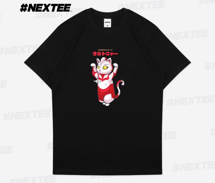 NEXTee KONEKO 超喵力霸王 短袖T恤 白色＆黑色 NEXTee KONEKO 超喵力霸王 短袖T恤 白色＆黑色
