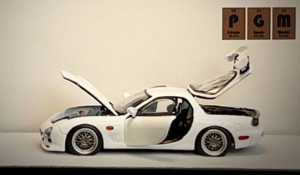 [數量限定][標準版] PGM 1/64 馬自達 MAZDA RX7 FD3S 白色 方形展示底座 PGM-640803A [數量限定][標準版] PGM 1/64 馬自達 MAZDA RX7 FD3S 白色 方形展示底座 PGM-640803A