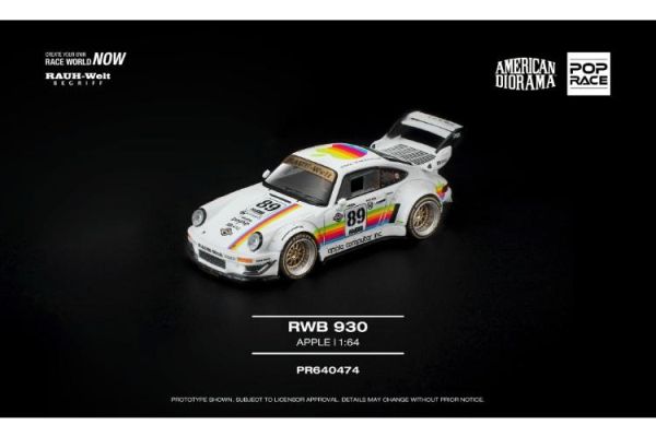 (預購) POP RACE 1/64 保時捷 RWB 930 APPLE WITH FIGURE PR640474 20260319 POP RACE 1/64 保時捷 RWB 930 APPLE WITH FIGURE PR640474