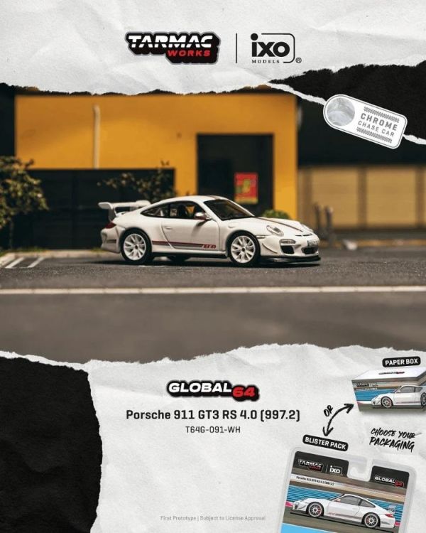 (預購) TARMAC WORKS 1/64 保時捷 GLOBAL64 Porsche 911 GT3 RS 4.0 (997.2) White T64G-091-WH 20260622 TARMAC WORKS 1/64 保時捷 GLOBAL64 Porsche 911 GT3 RS 4.0 (997.2) White T64G-091-WH