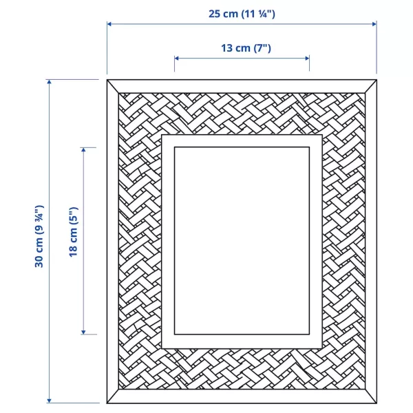 南洋風藤編相框 