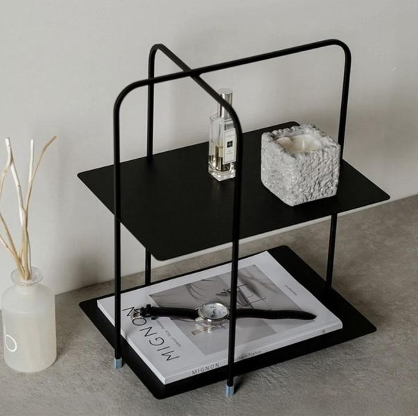 黑色十字桌面置物架 