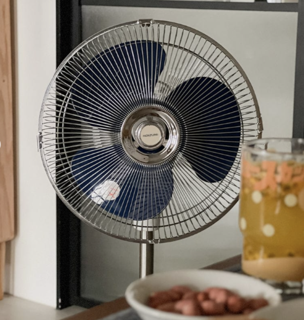 12吋復古藍白電風扇 