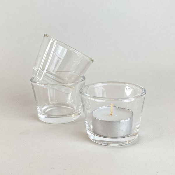 小圓玻璃燭杯 