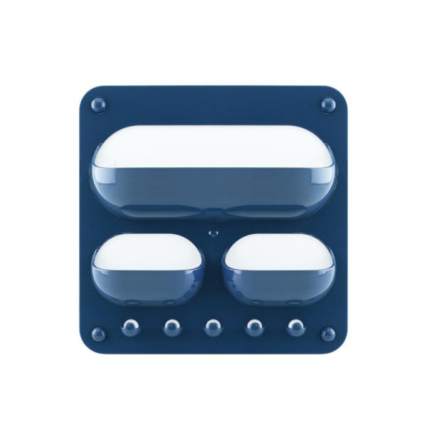 普普風磁吸式壁面收納盒 藍/米 