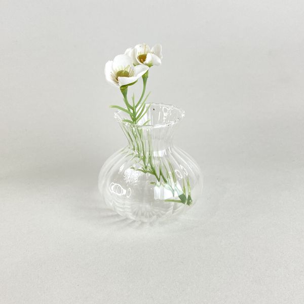 直紋玻璃迷你花器 