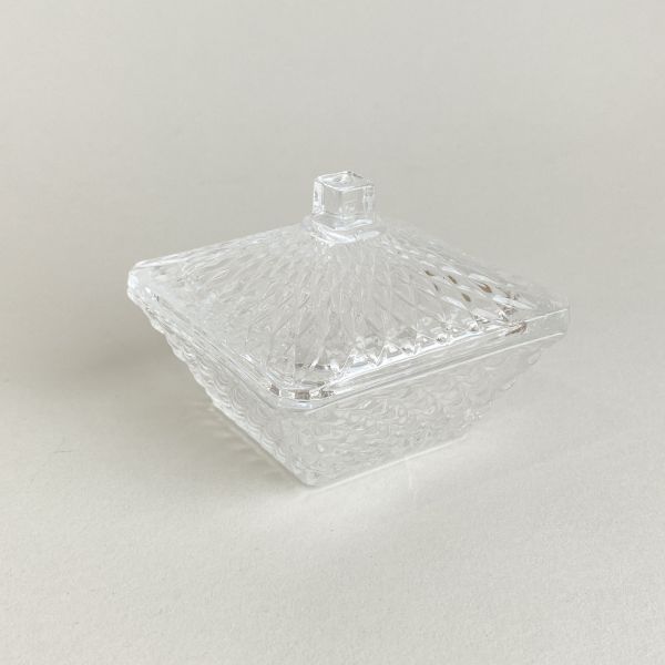 玻璃扁方蓋盒 