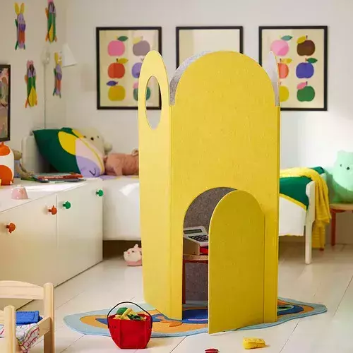 黃灰隔間矮屏風 