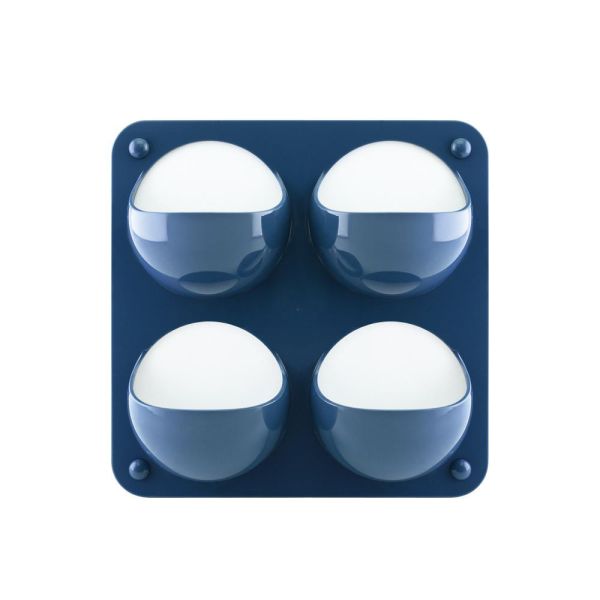 普普風磁吸式壁面收納盒 藍/米 