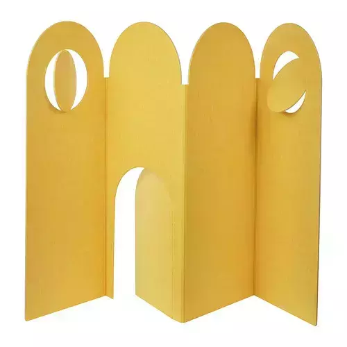 黃灰隔間矮屏風 