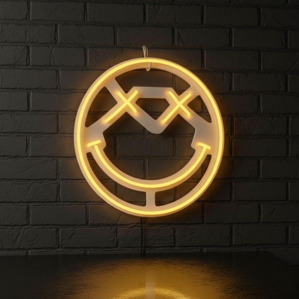 霓虹燈 | 黃色X笑臉 