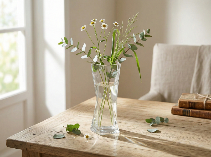 透明螺旋型花器 花瓶 