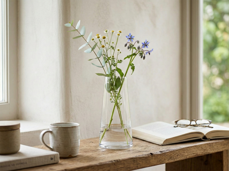 透明玻璃花器 花瓶 中高 