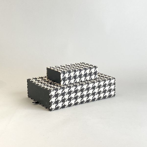 千鳥格紋方盒-大/小 