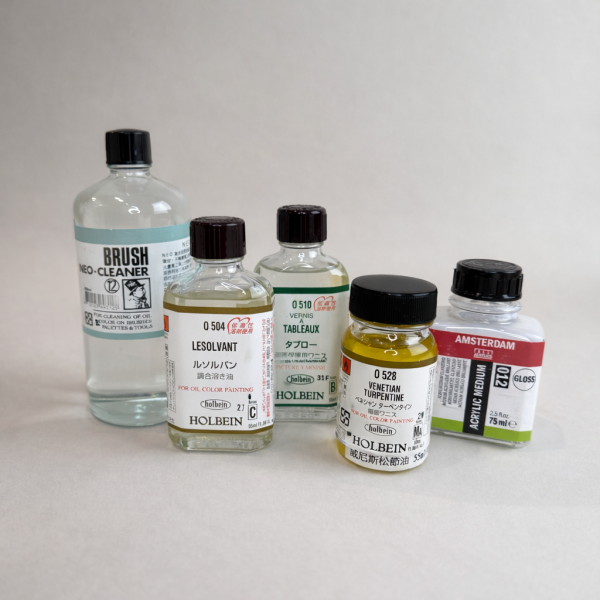 油畫工具 | 玻璃瓶基底油類 