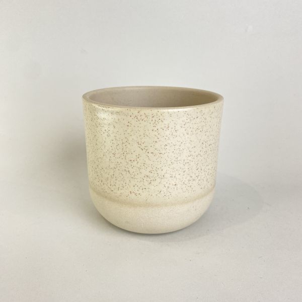 米色斑點盆器 